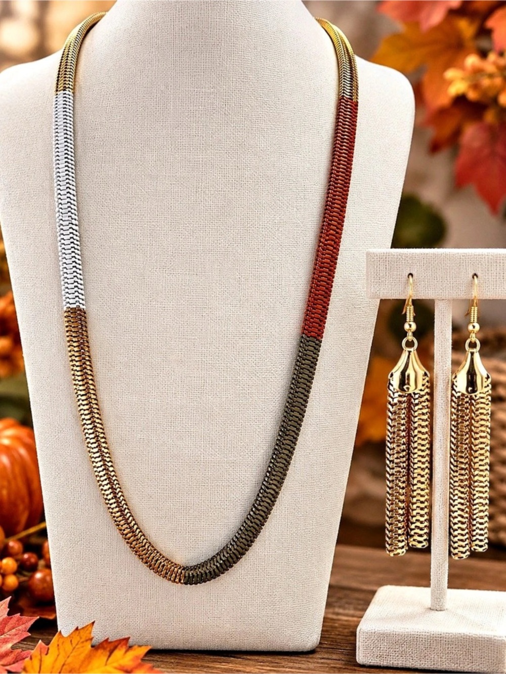 Paparazzi Patterned Pageantry- Multi Necklace & Earrings